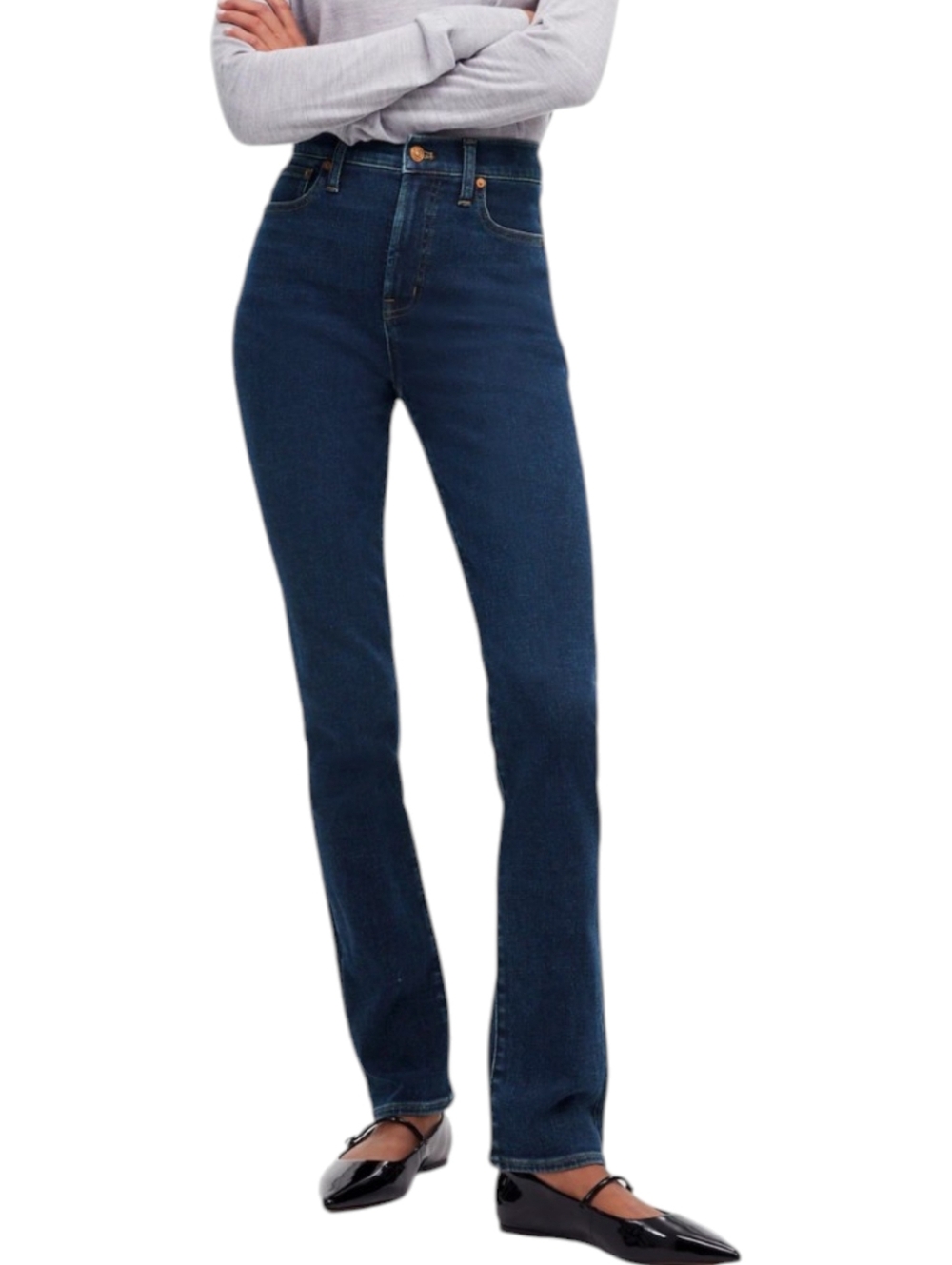 NWT Madewell The Prefect Vintage High Waisted Dark Blue Jeans Women's Size 31